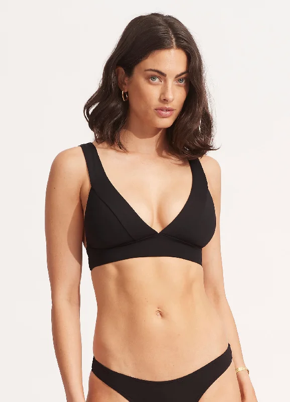 Banded Tri Bra - Black