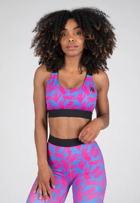 Gorilla Wear Colby Sport Bra - Blue/Pink