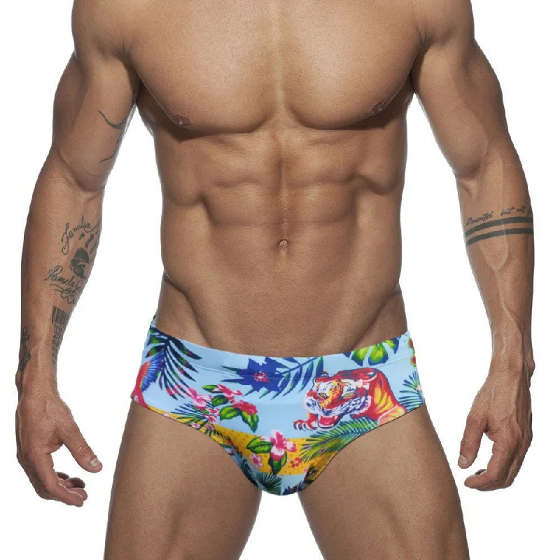 colorful swimwear plus size -Asian Tiger Swim Briefs