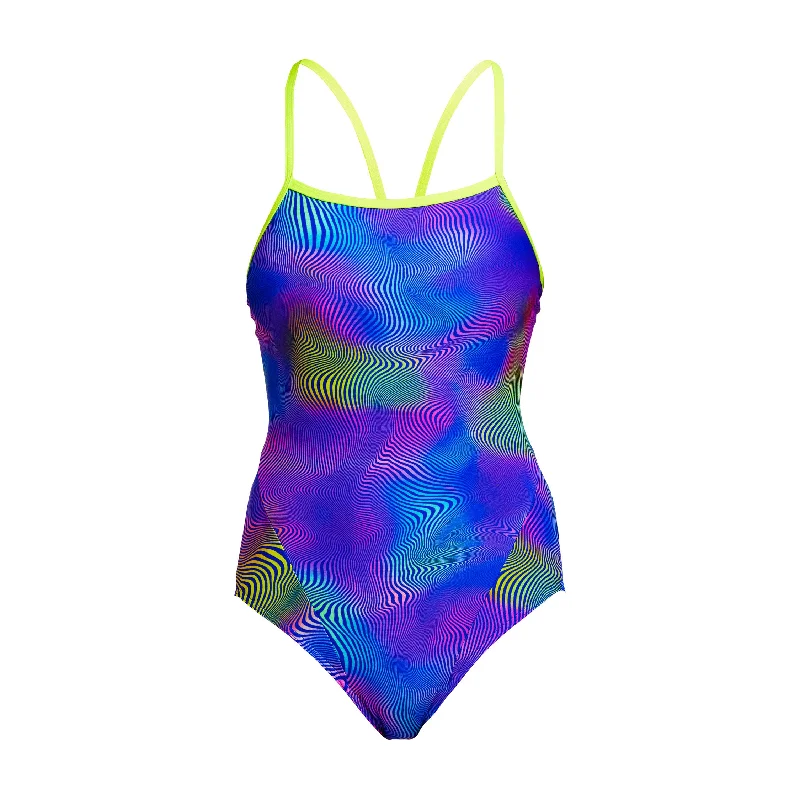 swimwear for competitive divers -Screen Time | Ladies Single Strap One Piece