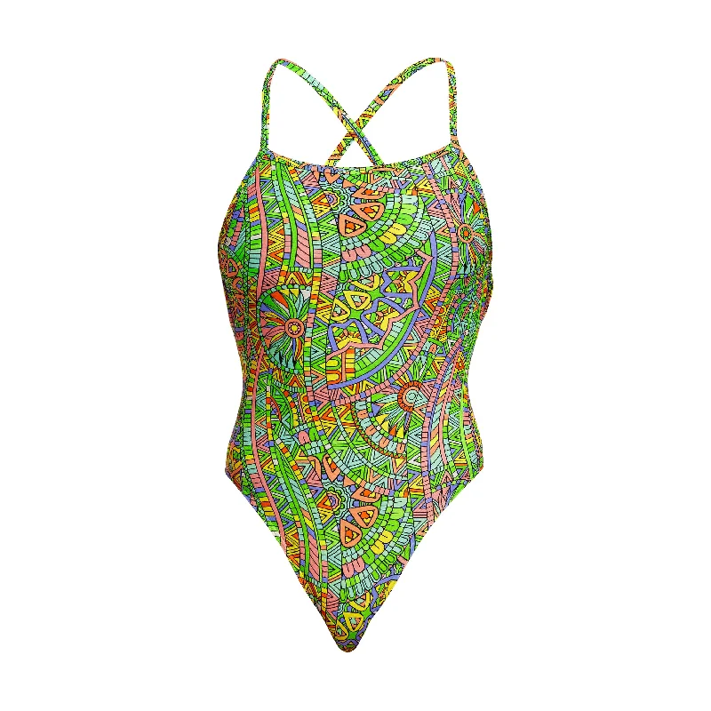 swimwear for water games -Minty Mixer | Ladies Strapped In One Piece