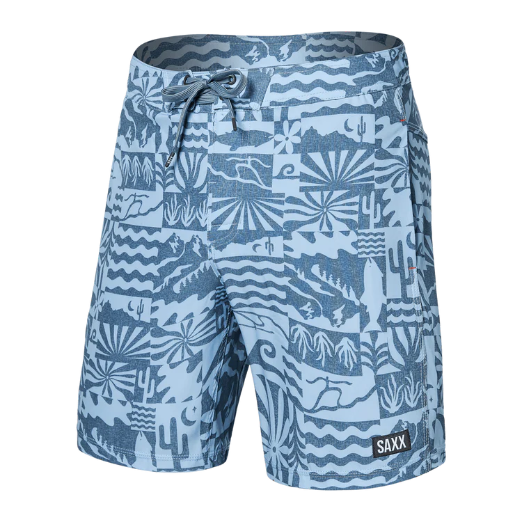 SAXX Swim Betawave 2N1 Boardie West Coast Chambray