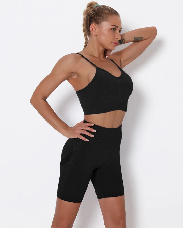 Amplify Scrunch Seamless Sports Bra - Black