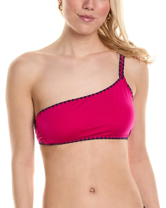 Lucky Brand Asymmetrical Bralette Bikini Top