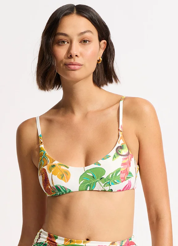 Tropica Bralette Bikini Top - Ecru