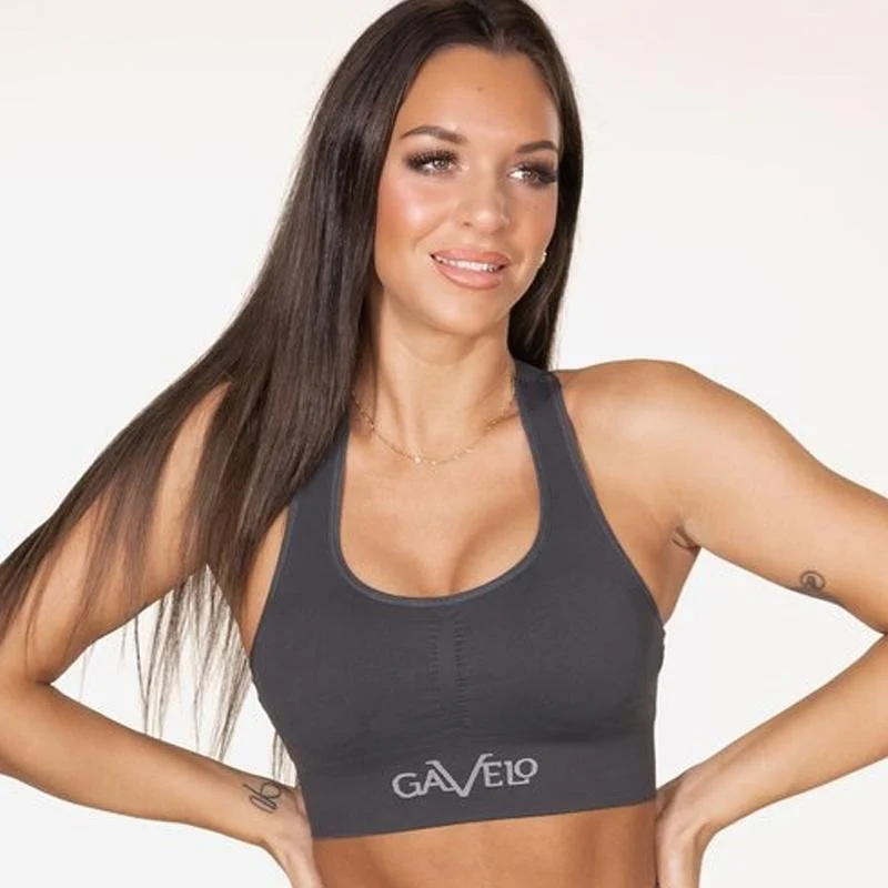 Gavelo Seamless Booster Sports Bra - Gun Metal