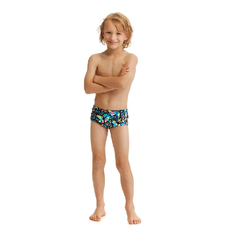 women’s swimwear cover up -Funky Trunks Toddler Boys Printed Trunks Night Life