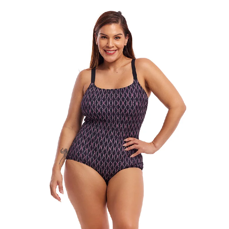 swimwear with high coverage -Funkita Curvy Queen Ladies Scoop Neck One Piece