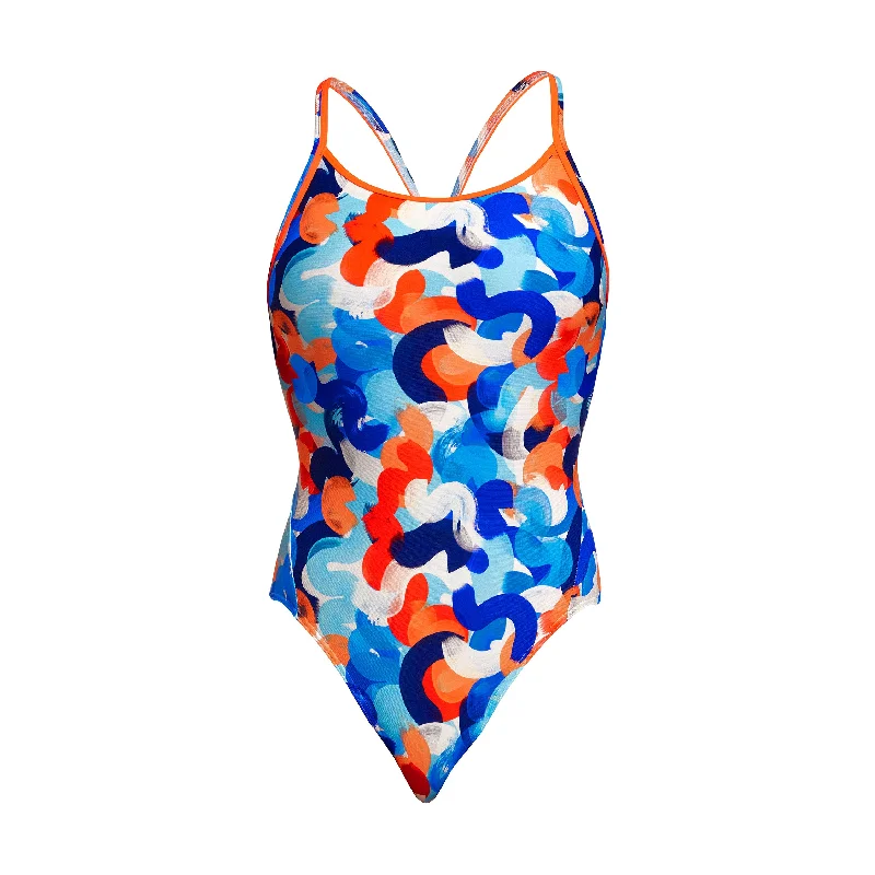 swimwear for diving lessons -Wet Paint | Ladies Diamond Back One Piece