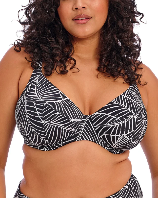 affordable swimwear plus size -2024 Elomi Swim Kata Beach Plunge Bikini Top - Es801702