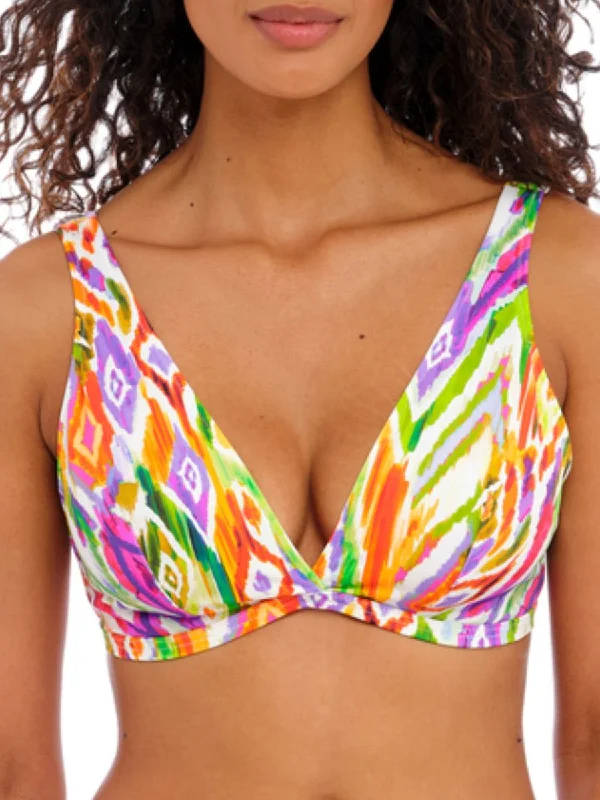 swimwear with rash guard -Tusan Beach Triangle Bikini Top - Multi