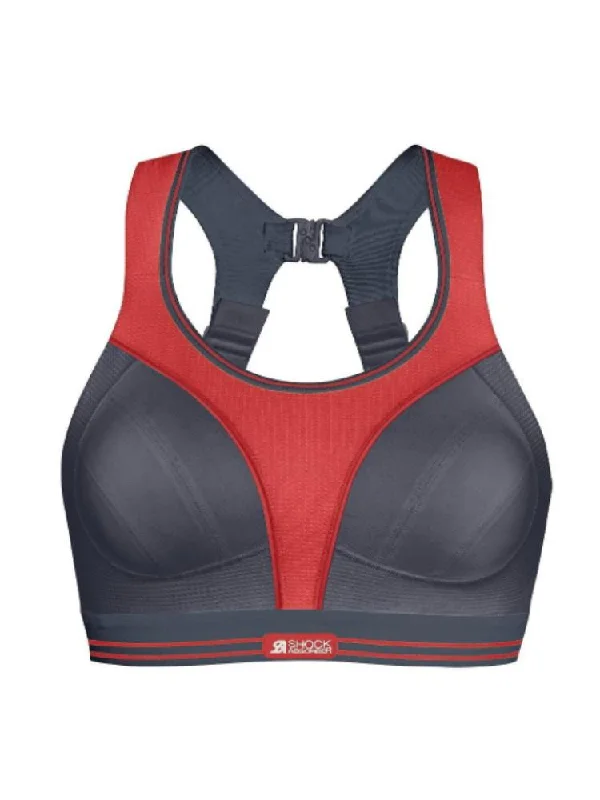 Ultimate Run Sports Bra - Slate Grey/Grenadine