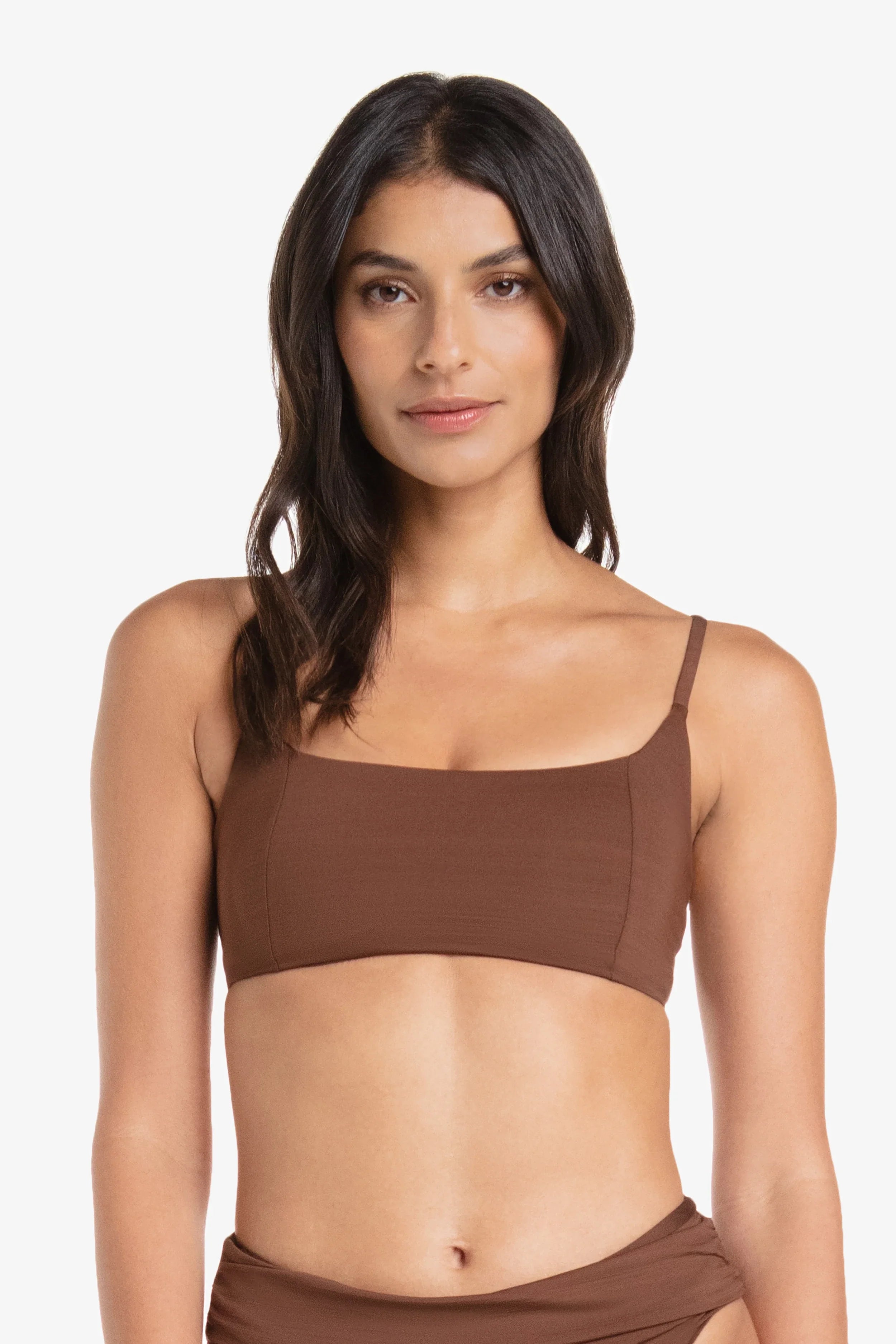 Ballet Bralette  |  Textured Chocolate Brown