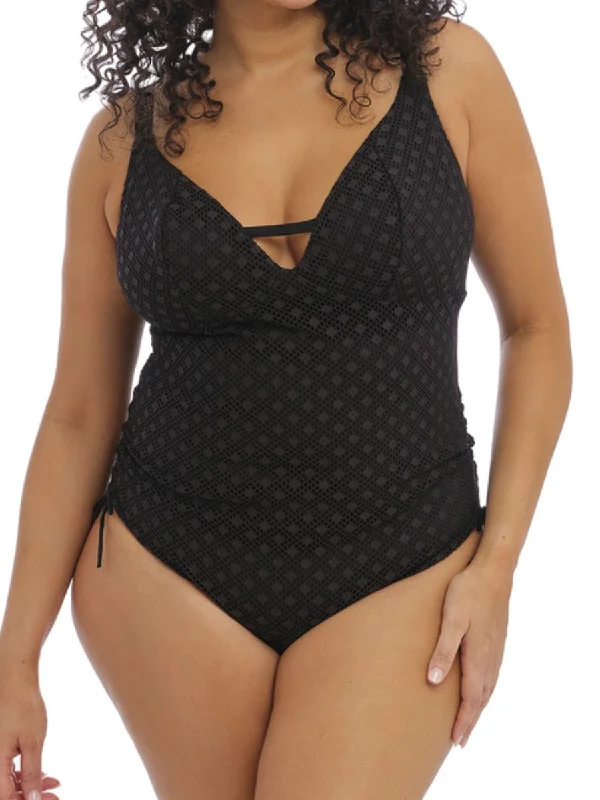 swimwear with anti-slip straps -Bazaruto Non Wired Swimsuit  - Black