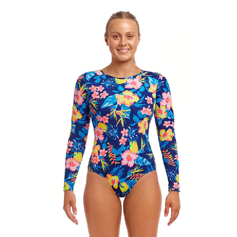 swimwear with high neckline -Funkita In Bloom Ladies Love Cover One Piece