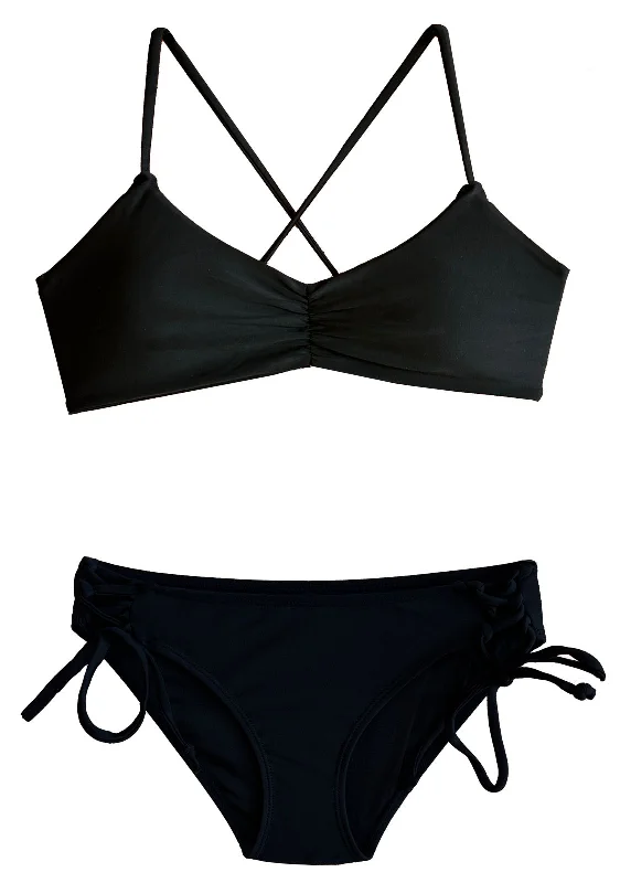 BLACK 2-Piece | Bralette Top Style | GIRLS 10-16