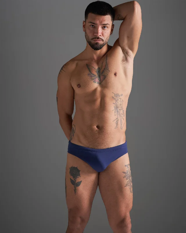 swimwear with tie front -TEAMM8 Standard Swim Brief - Navy