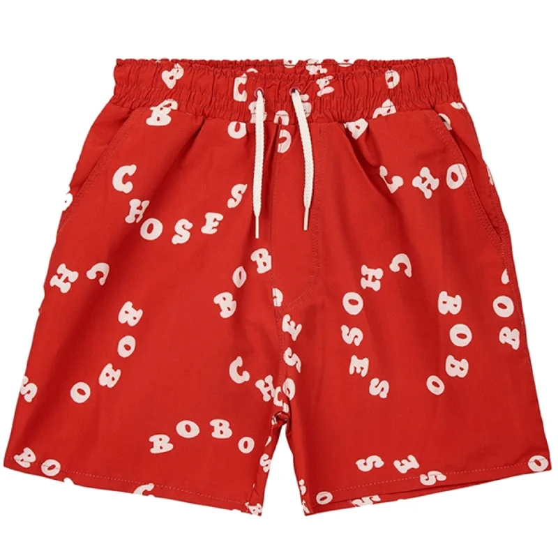 Sports Short with Side Support -Bobo Choses Circle All Over Swim Bermuda Shorts Red