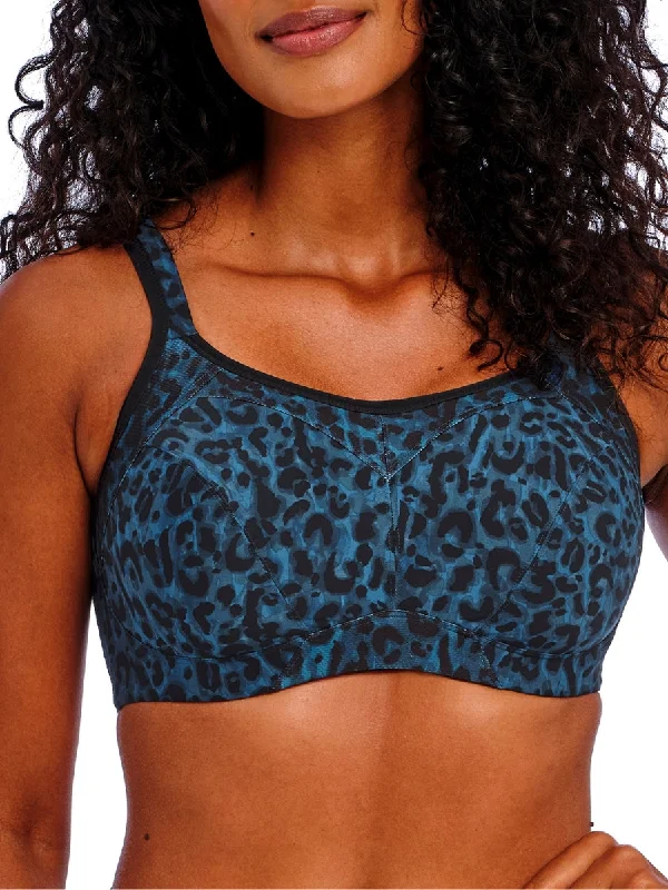 High-Octane Sports Bra - Midnight Leopard