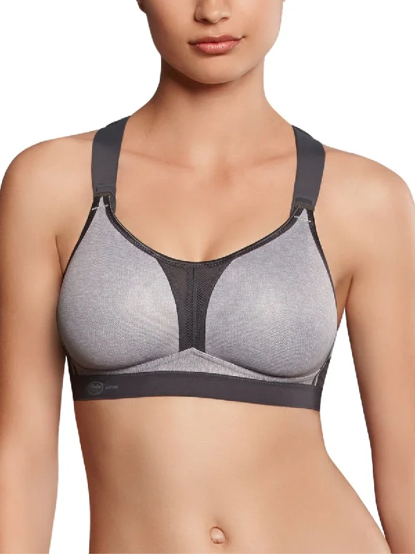 Dynamix Star Sports Bra - Heather Grey