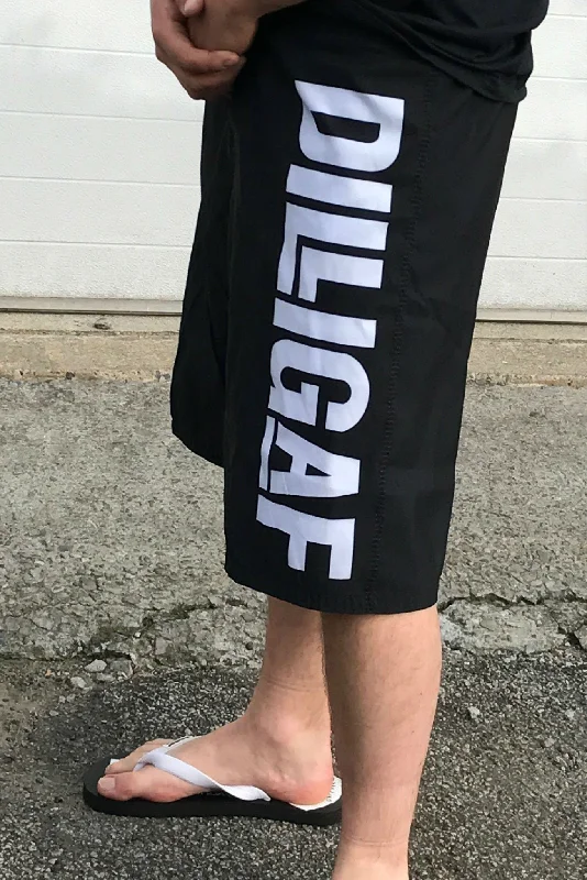 Loose Fit Sports Short for Summer -Dilligaf Classic Black Boardshort