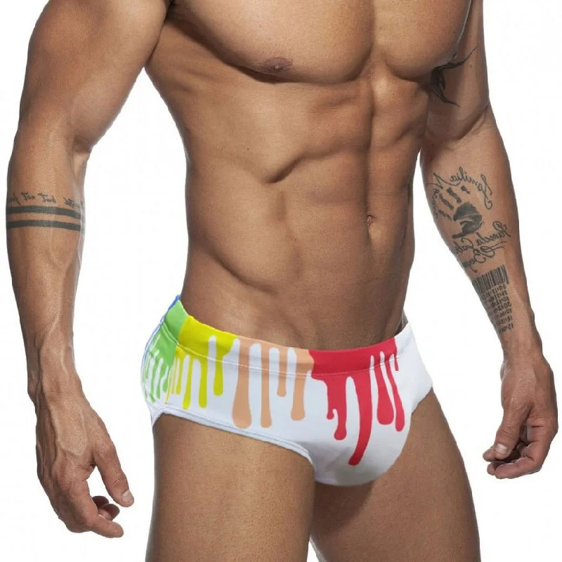 high performance swimwear men -Crayon Graffiti Swim Briefs