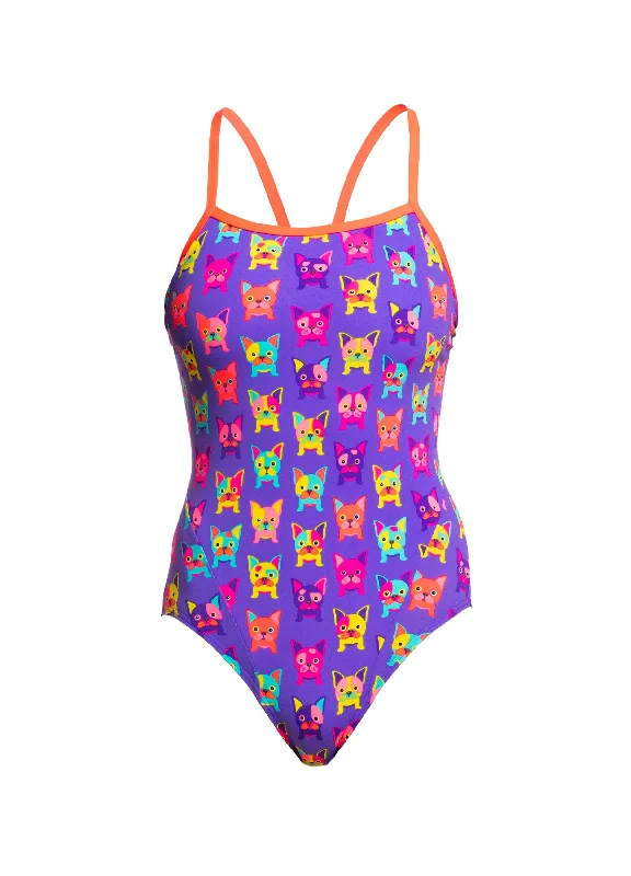 swimwear for pool training -Pooch Party | Ladies Single Strap One Piece