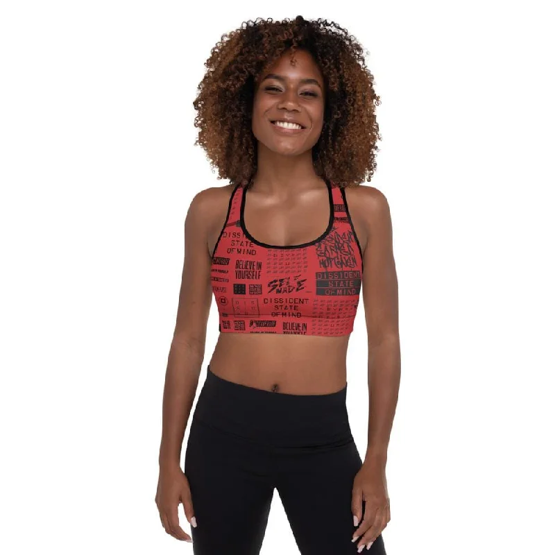 Self Made Sports Bra Red