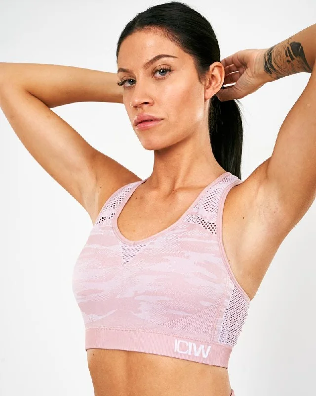 ICIW Seamless Sport Bra Camo - Dusty Pink