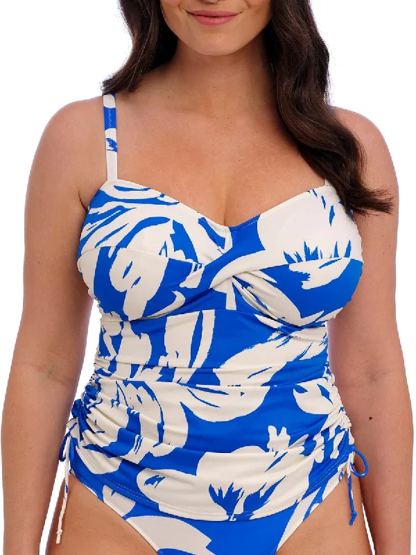 sports jacket with adjustable hood -Rabida Island Twist Front Tankini Top - Ultramarine