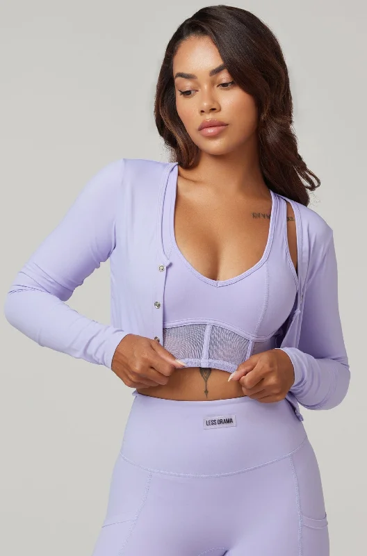 Eye Candy Sports Bra + Long Sleeve Top - Purple