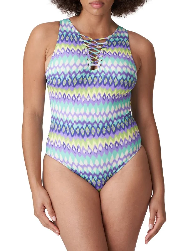 swimwear with UV blocking -Holiday Special Swimsuit - Mezcalita Blue