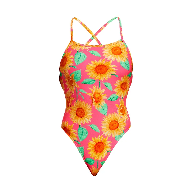 swimwear with side cutouts -Cher | Ladies Strapped In One Piece