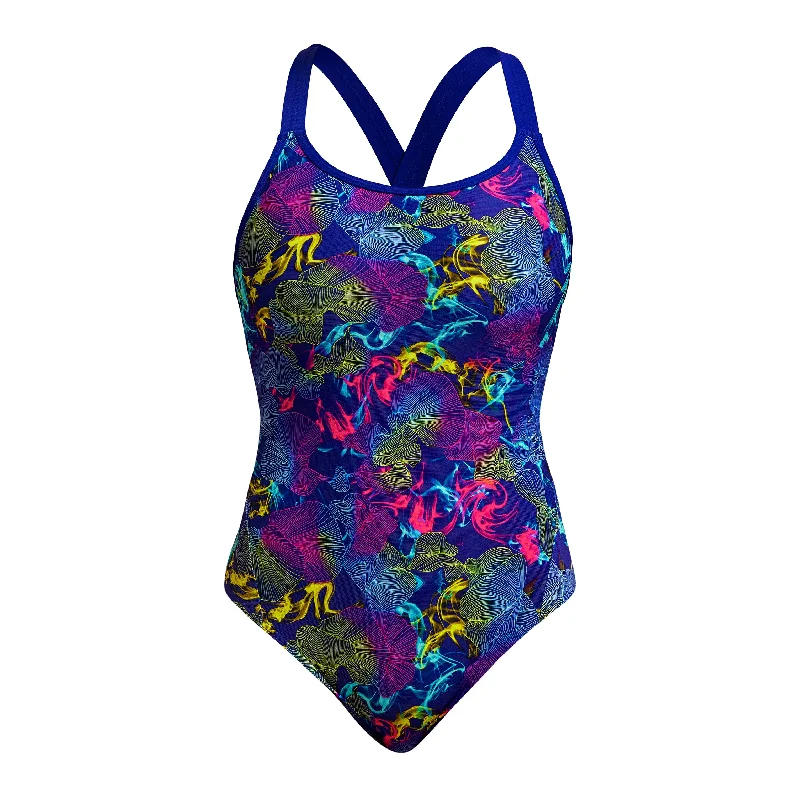 quick dry swimwear teens -Oyster Saucy | Ladies Eclipse One Piece