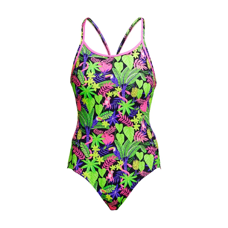 swimwear for diving lessons -Sloth Slumber | Ladies Diamond Back One Piece