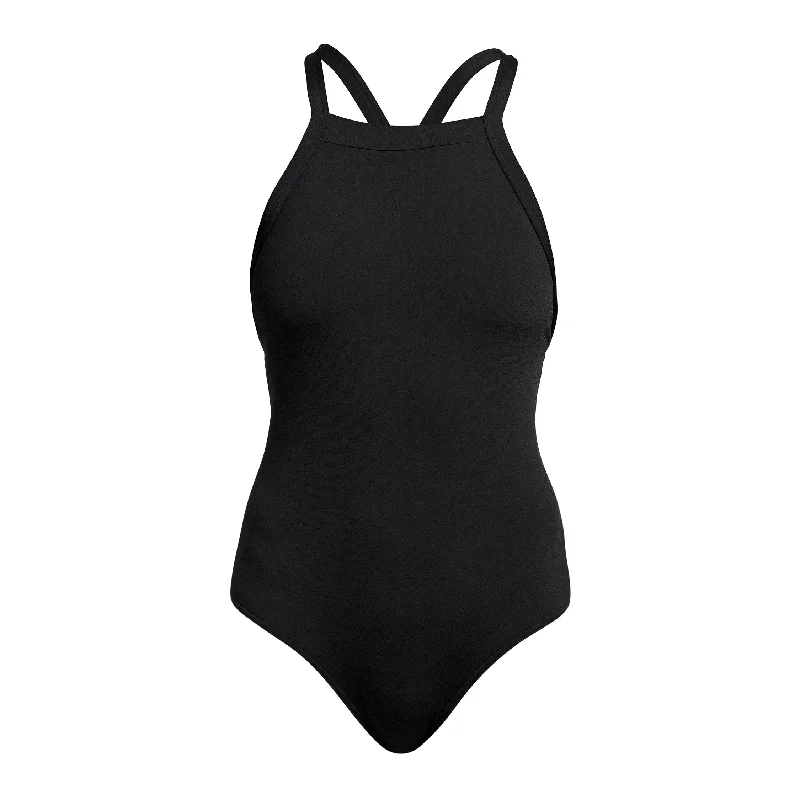 swimwear for swim training -Still Black | Ladies Sky Hi One Piece