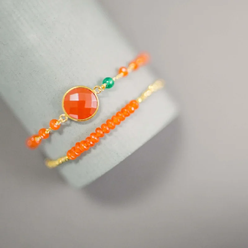 Carnelian Bracelet Set