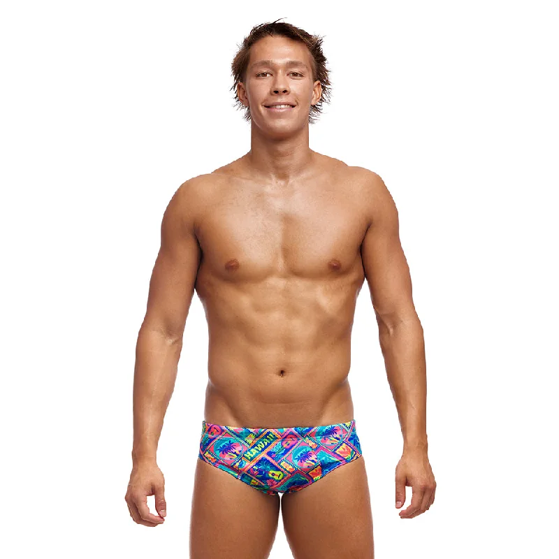 trendy swimwear bikini bottom -Funky Trunks Coco Canel Mens Seamed Classic Briefs