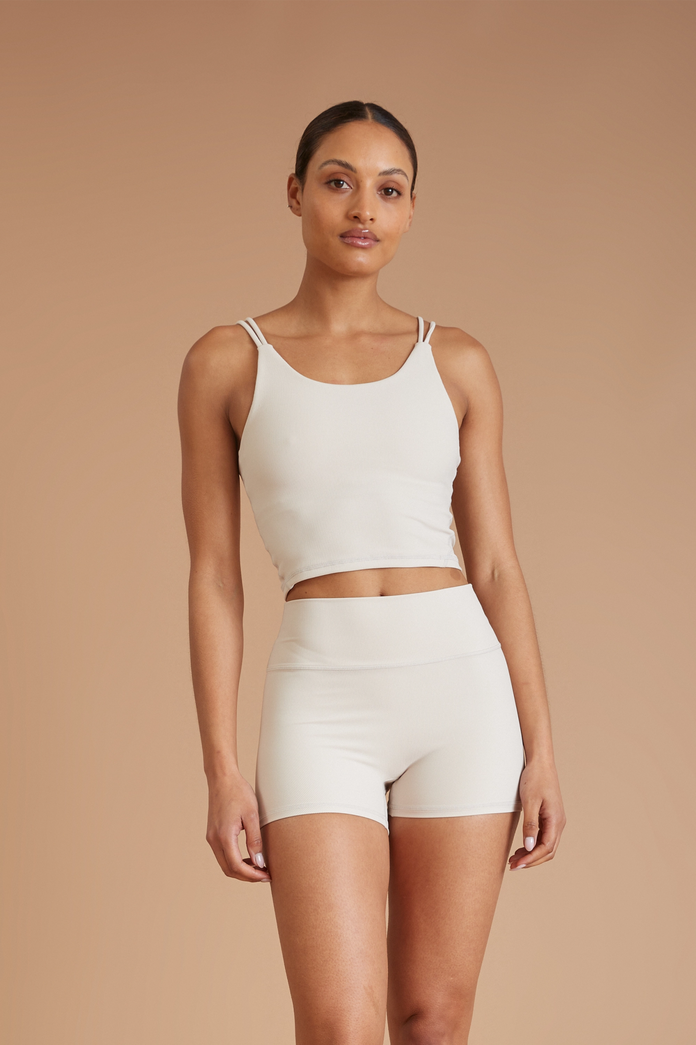 Sports Top with Light Lining -swimwear with full lining -EcoRib Strappy Crop