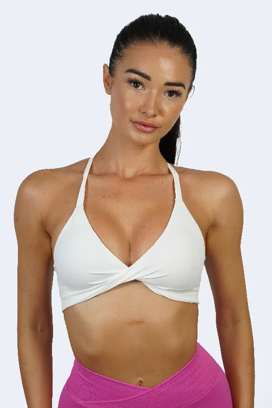 Sports Top for Team Games -swimwear with full coverage -Inspire Crop - White