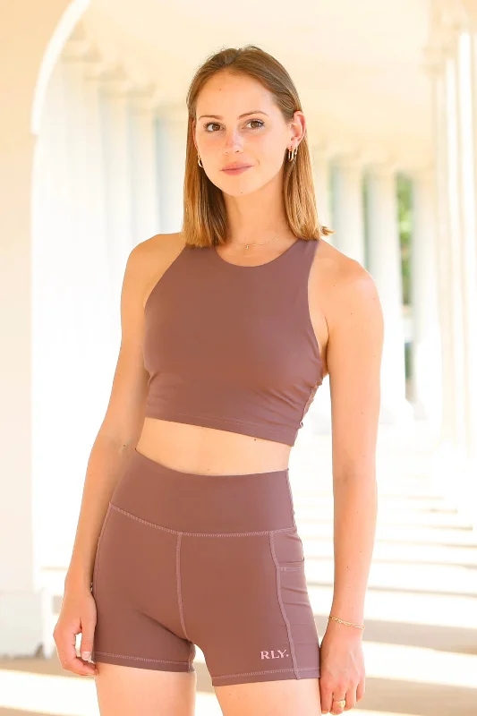 Sports Top for Inline Skating -swimwear for beach sports -Kella Pocket Crop Top