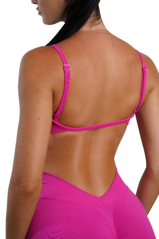 Sports Top for Late Yoga -women’s swimwear one piece sale -Minimal Crop - Fuchsia