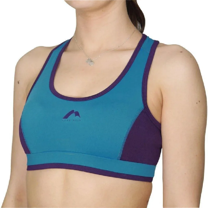 Sports Top with Fresh Cut -swimwear for summer camp -More Mile Prime Womens Running Crop Top - Blue