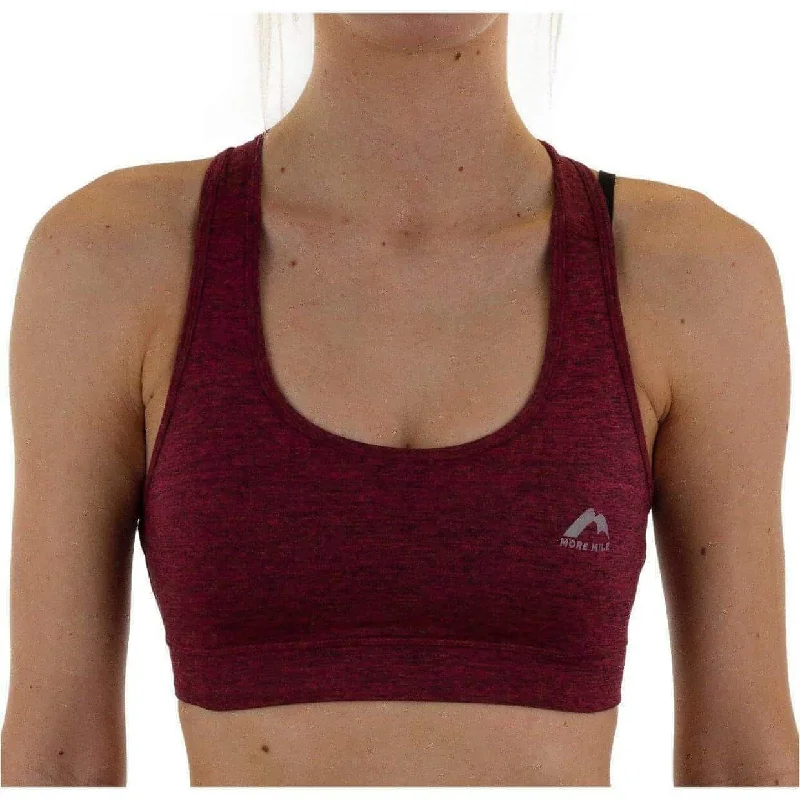 Sports Top with Cool Mesh -swimwear for open sea -More Mile Train To Run Womens Running Crop Top - Purple