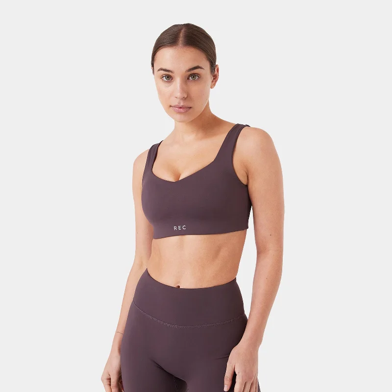 Sports Top for Soft Yoga -eco-friendly swimwear teens -REC GEN - PROform Sport Crop Dk Grape