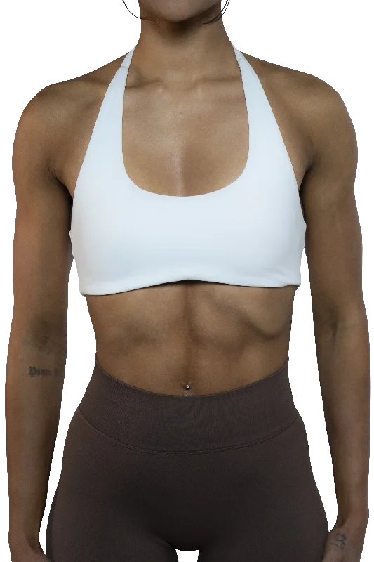 Sports Top for High Action -swimwear for lap swimming -ELEVATE CROP - WHITE